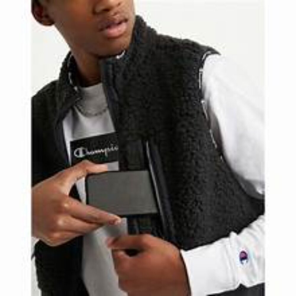 Champion White & Black Cozy High Pile Vest 2XL